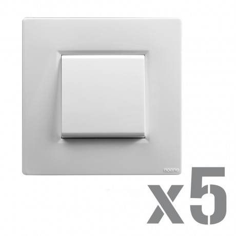 5 interrupteurs ou va et vient + 5 plaques blanc