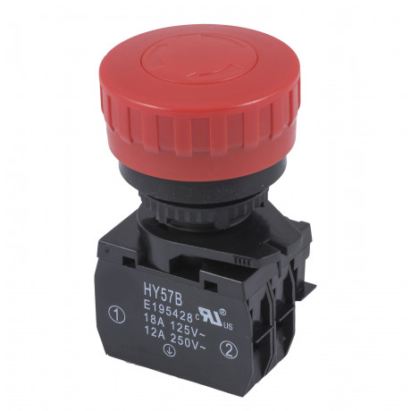 Bouton arrêt d'urgence avec contact NO