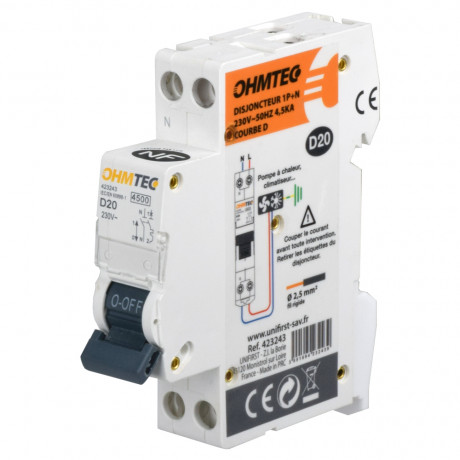 Disjoncteur à vis 20A 4.5kA Courbe D