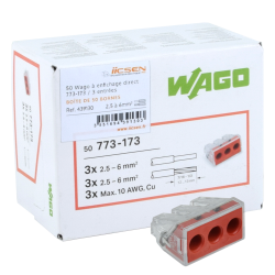 50 Wago à enfichage direct 773-173 / 3 entrées