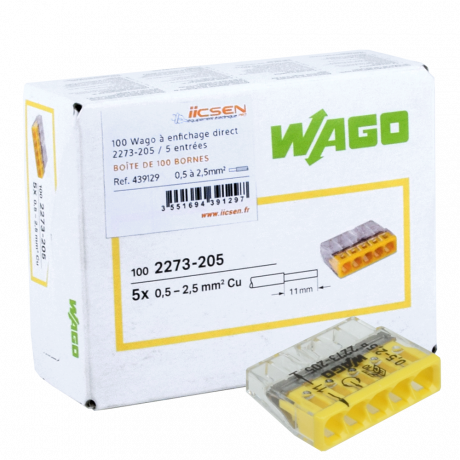100 Wago à enfichage direct 2273-205 / 5 entrées