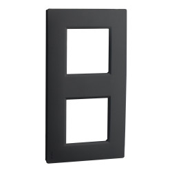 Plaque double poste anthracite