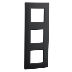 Plaque triple poste anthracite