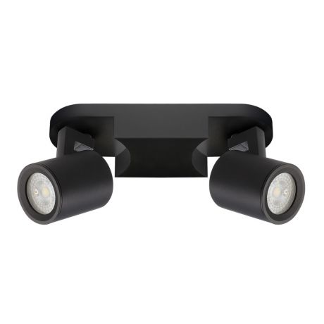 Spot Gu10 double orientable noir -  2x8W max sans ampoule