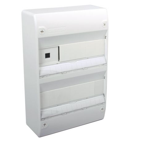 Coffret de communication  2 rangées avec 4 connecteurs RJ45 CAT 6