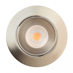 Spot rond à encastrer orientable Chrome LED COB 7W