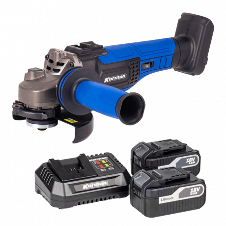 Pack Meuleuse 125mm avec 2 batteries 4.0 Ah + 1 chargeur