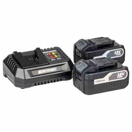 2 batteries 4Ah li-ion et chargeur