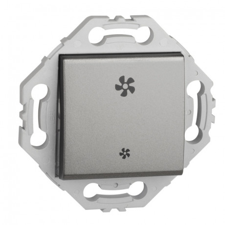 Interrupteur VMC gris alu