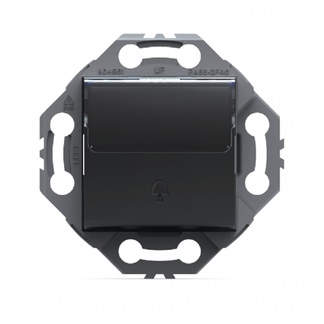 Poussoir pour sonnette anthracite avec porte étiquette
