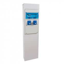 Borne de camping métallique avec 2 prises CEE 10A